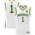 #1 NDSU Bison Lightweight Basketball Jersey - White product image 1, provided for visual reference and product detail review
