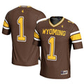 #1 Wyoming Cowboys Football Jersey - Brown product image 1, provided for visual reference and product detail review
