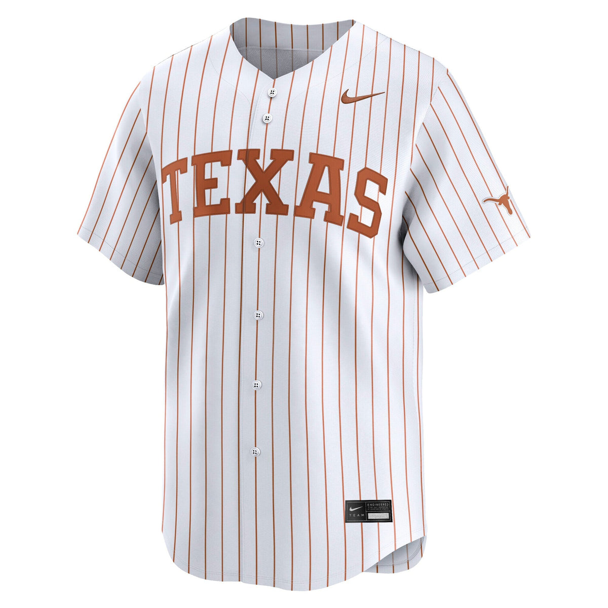 White Texas Longhorns Baseball Limited Jersey product image 3, provided for visual reference and product detail review