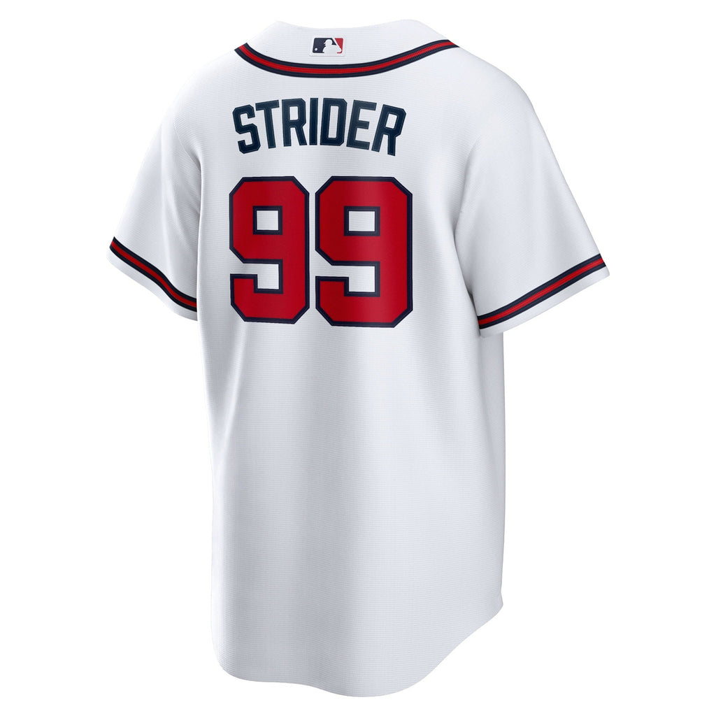 Atlanta Braves Spencer Strider White Replica Player Jersey product image 4, provided for visual reference and product detail