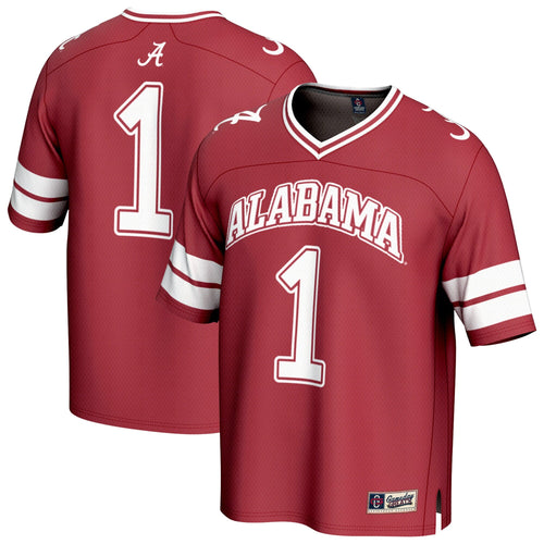 #1 Alabama Crimson Tide Lightweight Collegiate Football Fashion Jersey - Crimson product image 2, provided for visual