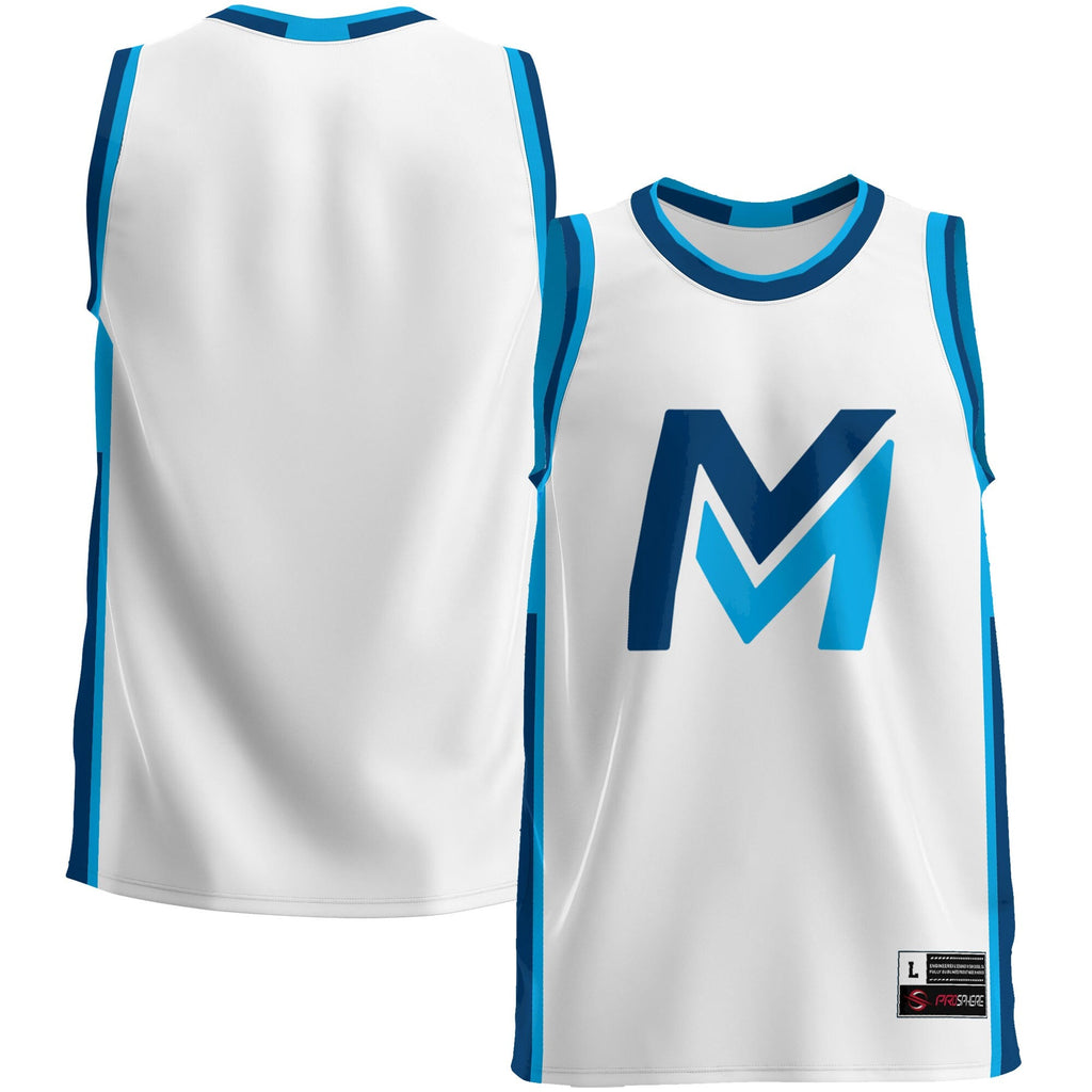 Mid Michigan College Lightweight Basketball Jersey - White product image 1, provided for visual reference and product detail