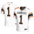 #1 Oklahoma State Cowboys Football Jersey - White product image 1, provided for visual reference and product detail review