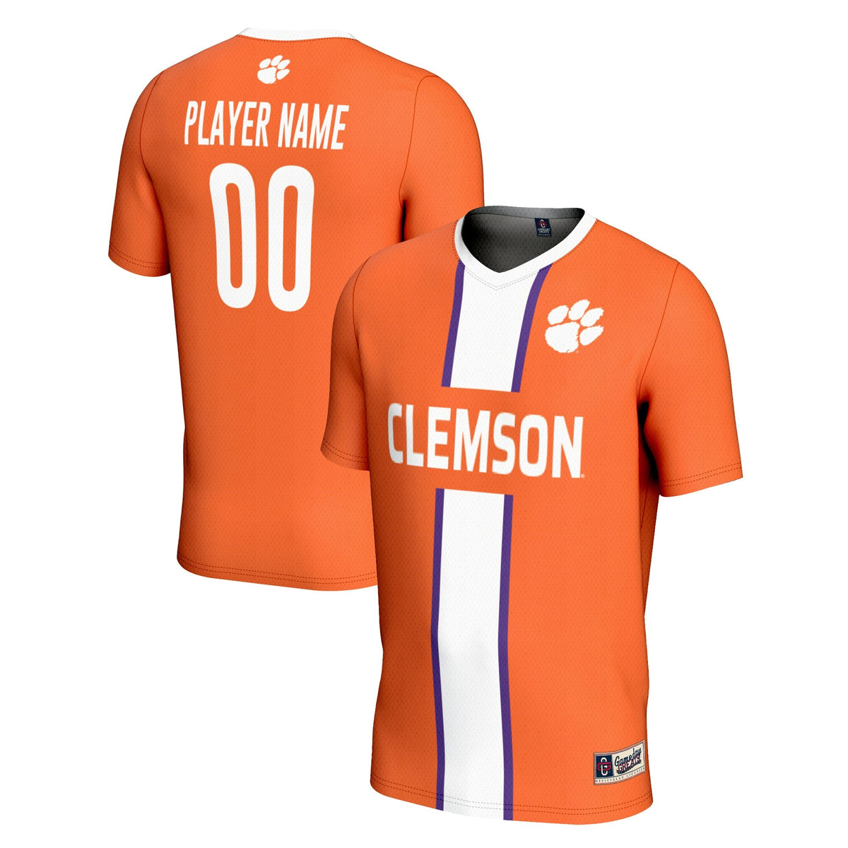 Clemson Tigers Pick-A-Player NIL Lightweight Soccer Jersey - Orange product image 2, provided for visual reference and