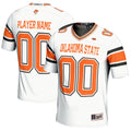 Oklahoma State Cowboys NIL Pick-A-Player Football Jersey - White product image 1, provided for visual reference and product