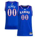 Kansas Jayhawks Pick-A-Player NIL Basketball Jersey - Royal product image 1, provided for visual reference and product