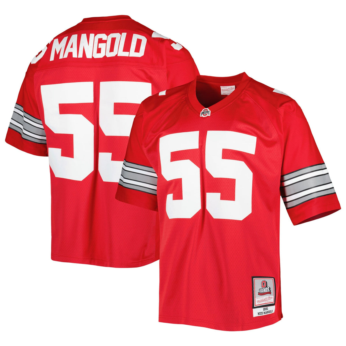Nick Mangold Ohio State Buckeyes Authentic Jersey - Scarlet product image 2, provided for visual reference and product