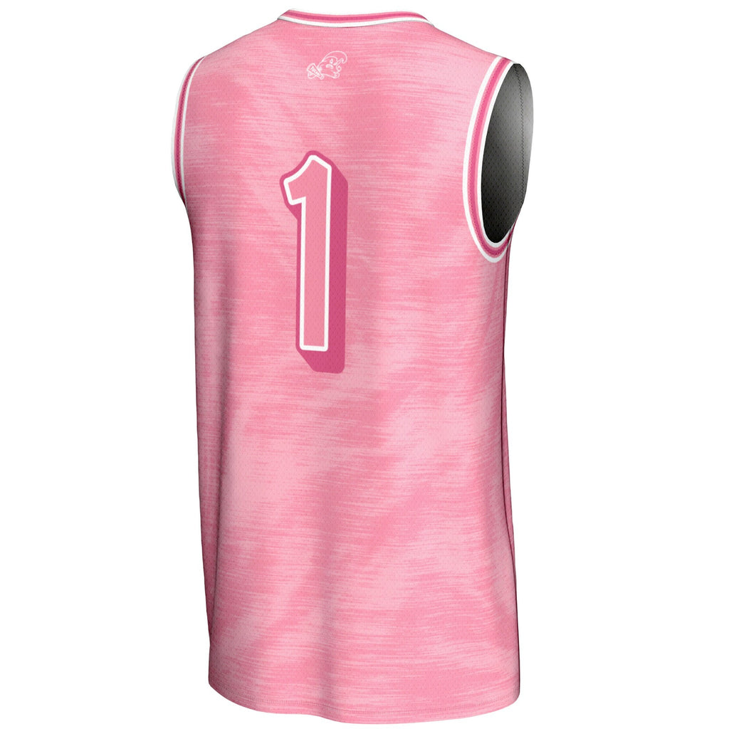#1 Tulane Green Wave Lightweight Basketball Jersey - Pink product image 4, provided for visual reference and product detail