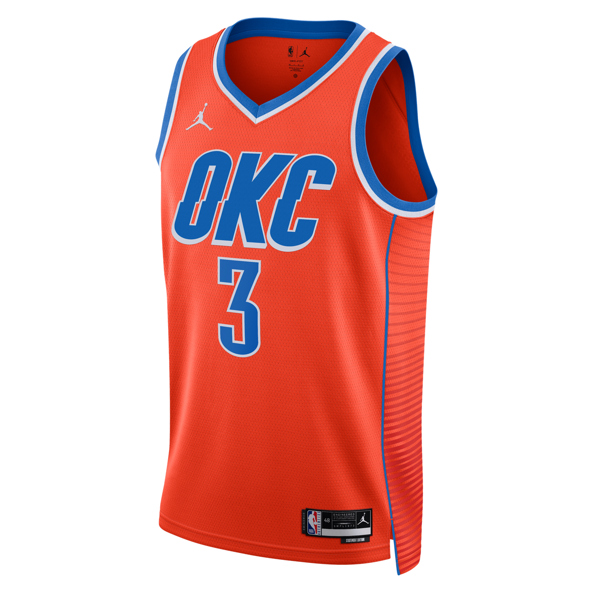 Oklahoma City Thunder Statement Edition Swingman Jersey - Orange - Jared McCain product image 3, provided for visual