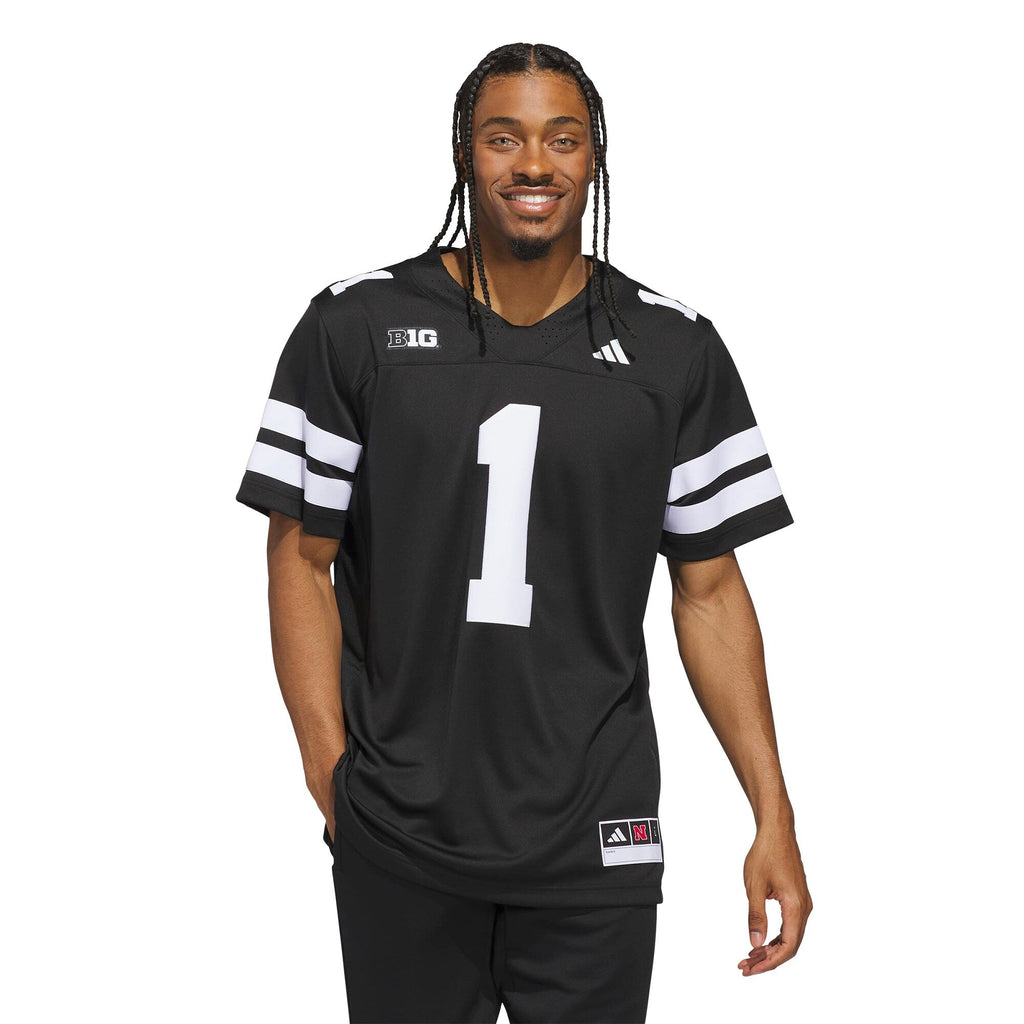 #1 Black Nebraska Huskers Alternate Premier Jersey product image 3, provided for visual reference and product detail review