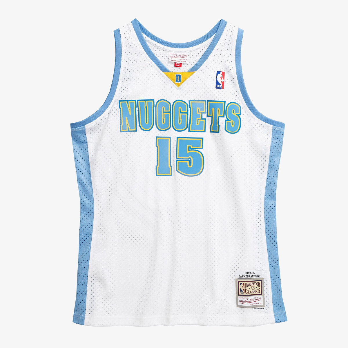 Denver Nuggets Carmelo Anthony 2006 Swingman Authentic Jersey - White product image 3, provided for visual reference and