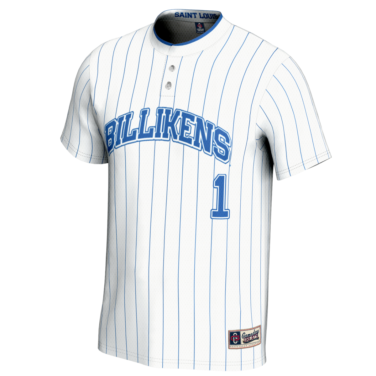 #1 Saint Louis Billikens Lightweight Softball Jersey - White product image 3, provided for visual reference and product