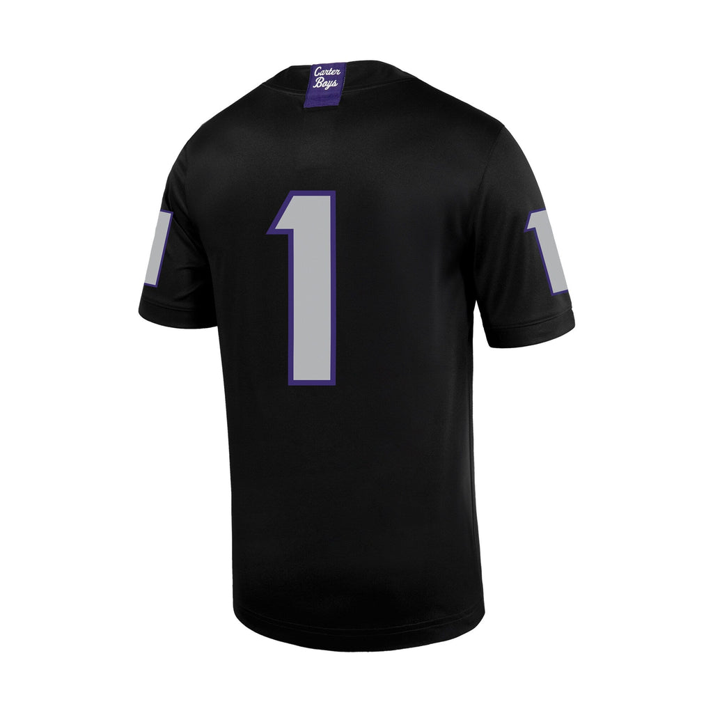 #1 TCU Horned Frogs Untouchable Football Jersey – Black product image 4, provided for visual reference and product detail
