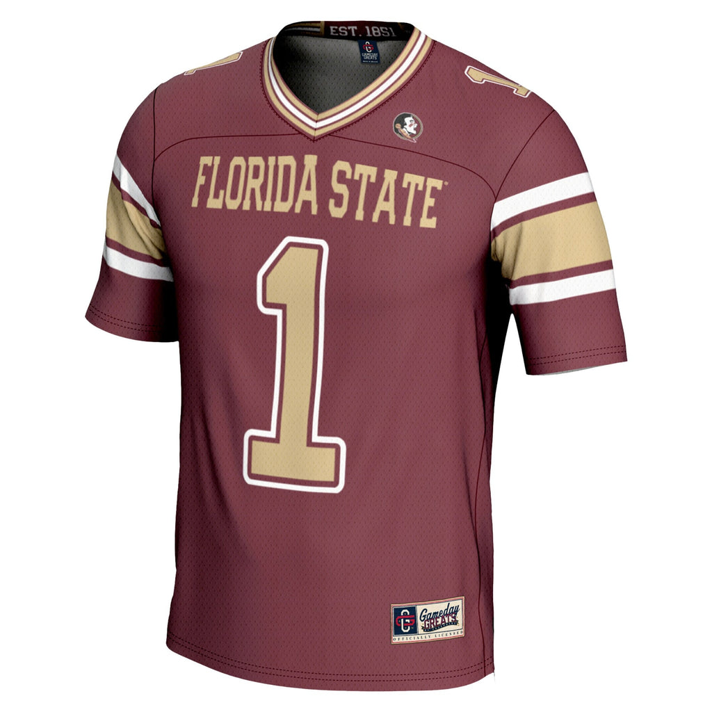#1 Florida State Seminoles Endzone Football Jersey - Garnet product image 3, provided for visual reference and product