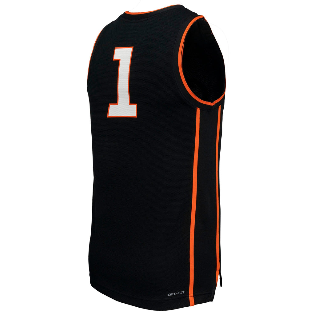 #1 Oklahoma State Cowboys Replica Basketball Jersey - Black product image 4, provided for visual reference and product