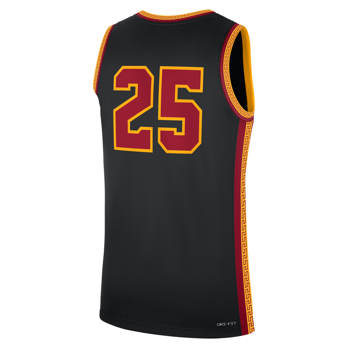 #25 Black USC Trojans Alternate Replica Basketball Jersey product image 4, provided for visual reference and product detail