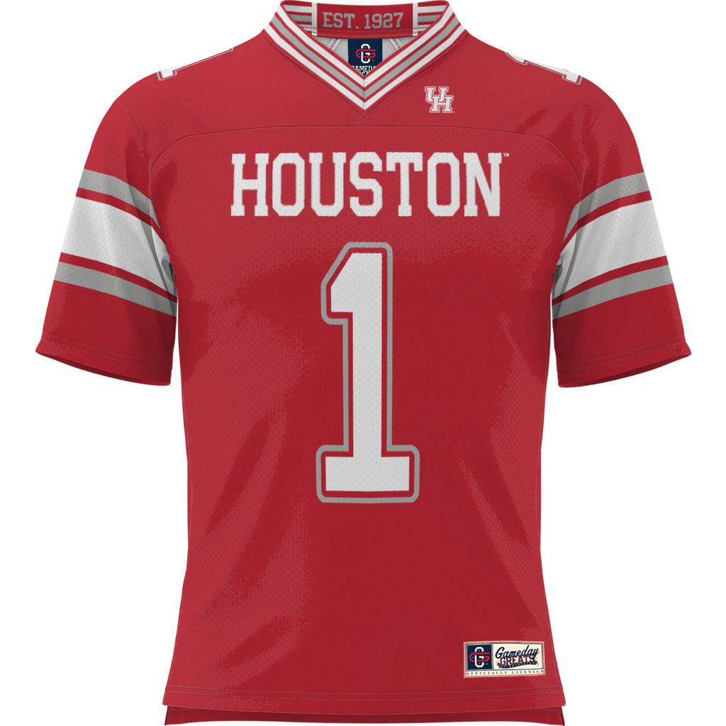 #1 Houston Cougars Football Jersey - Red product image 3, provided for visual reference and product detail review