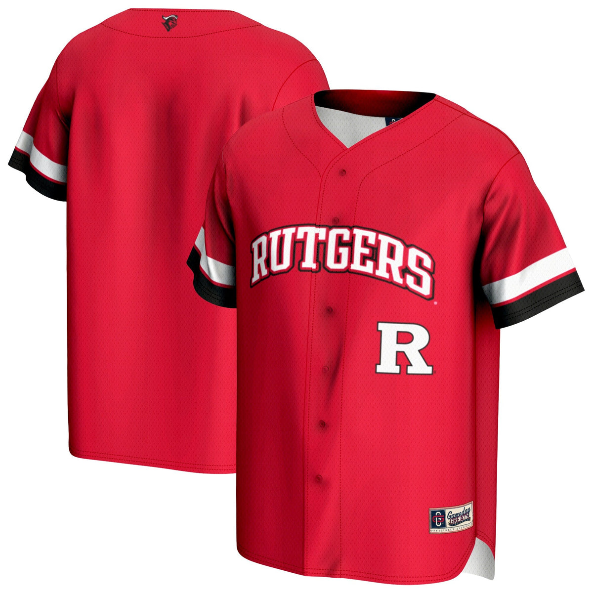 Rutgers Scarlet Knights Baseball Jersey - Scarlet product image 1, provided for visual reference and product detail review