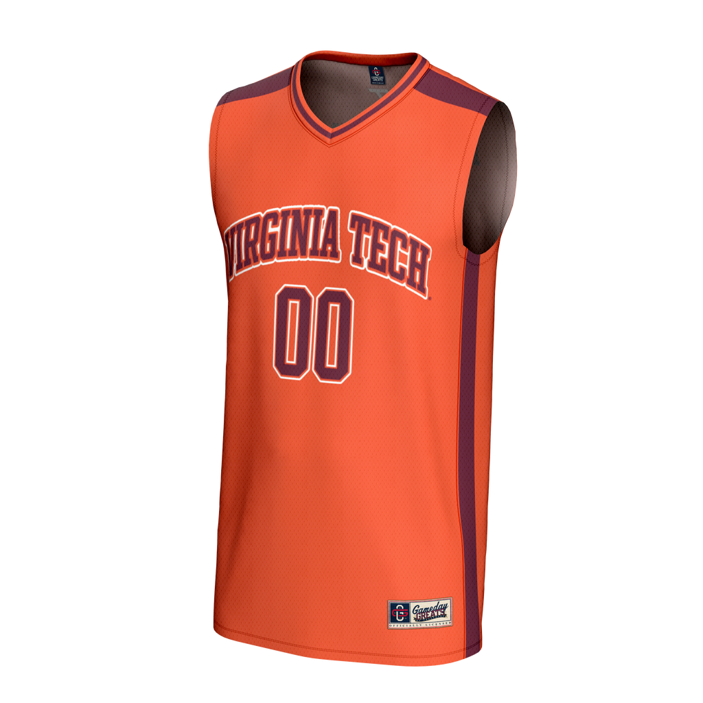 Virginia Tech Hokies NIL Pick-A-Player Lightweight Basketball Fashion Jersey - Orange product image 3, provided for visual